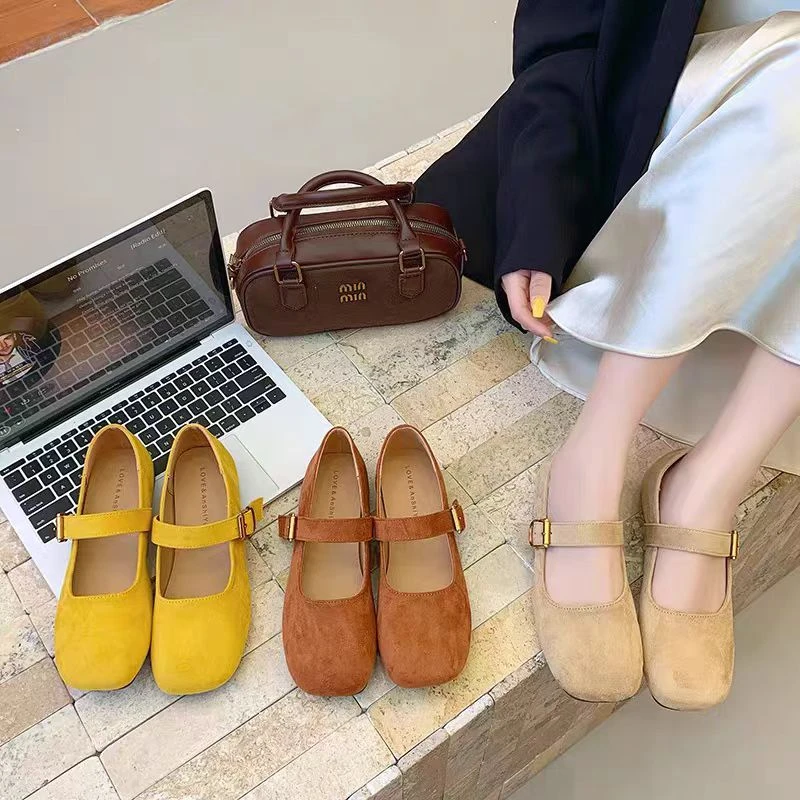 3072时尚百搭软底复古春季玛丽珍韩版浅口单鞋