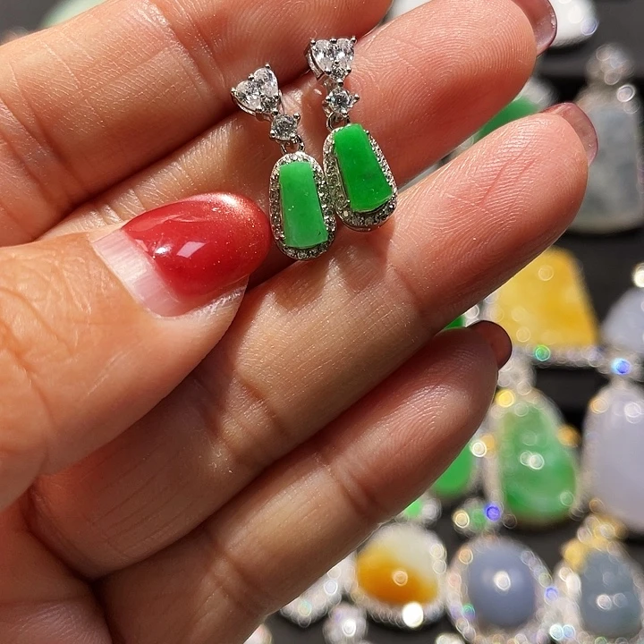 翡翠银S925镶嵌颈饰