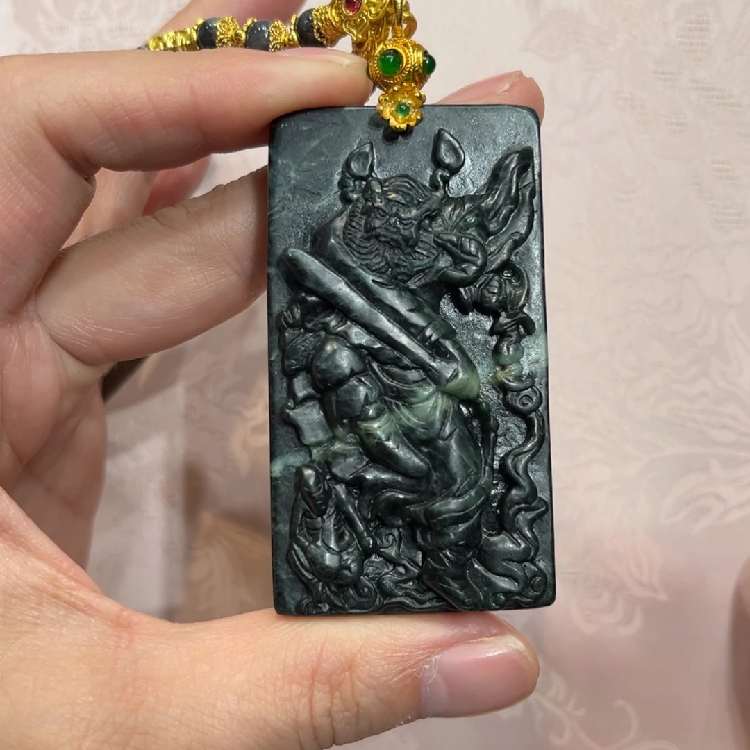 翡翠合金吊坠(赠链)国风