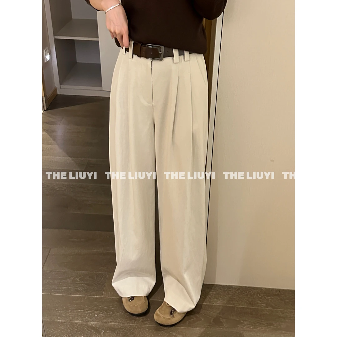 【LIUYI】韩系百搭高腰显瘦休闲直筒裤58066