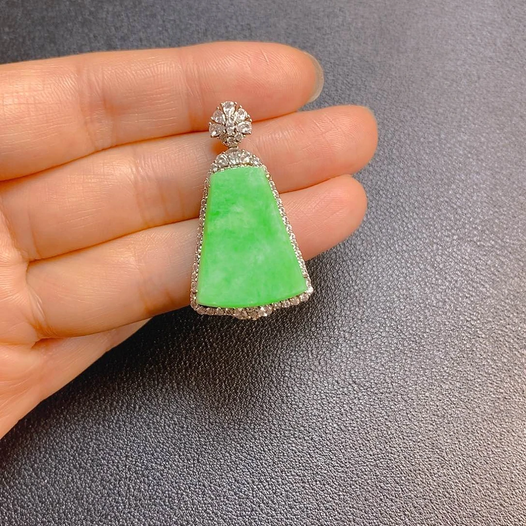 翡翠银S925镶嵌颈饰