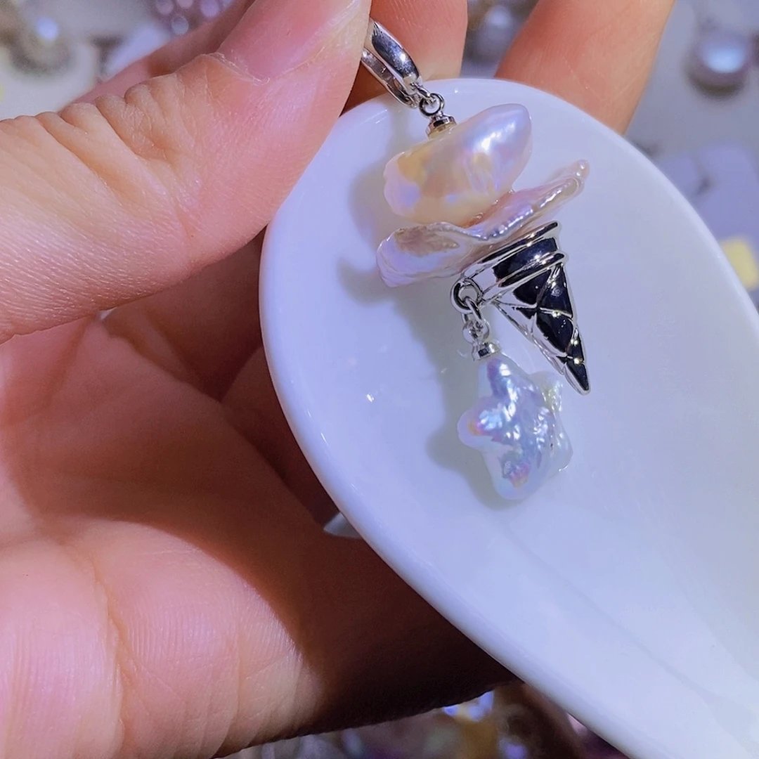 合金淡水珍珠天然淡水珍珠（微瑕）
