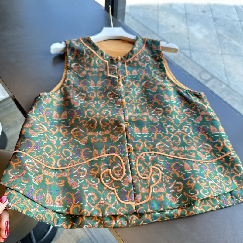 【龙凤共舞 马甲】中式复古显瘦立领手工盘扣无袖重工刺绣马甲0D