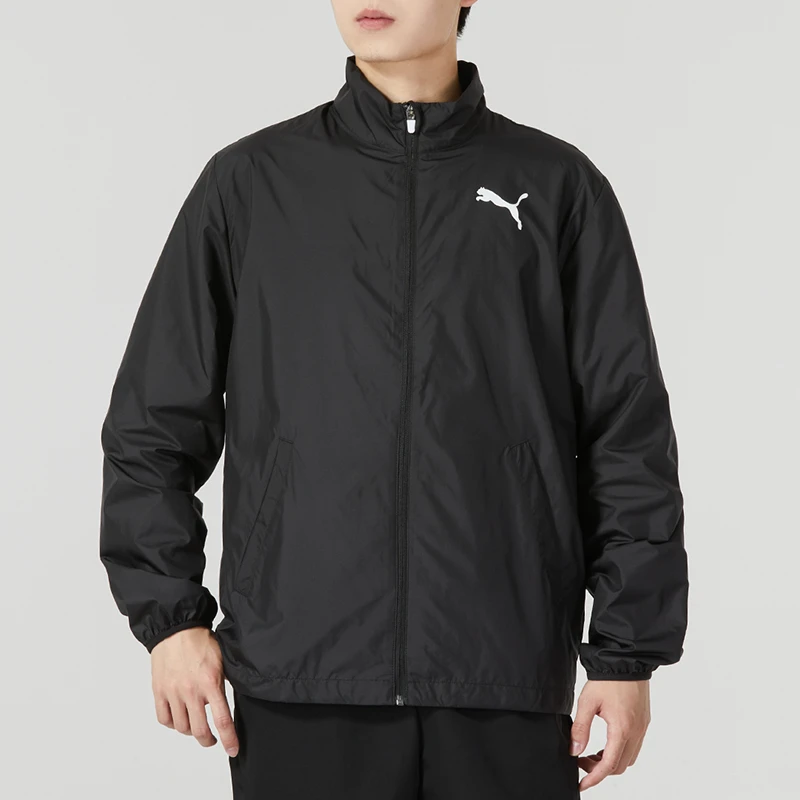 PUMA彪马黑色立领梭织夹克男秋季新款运动服休闲跑步外套680657