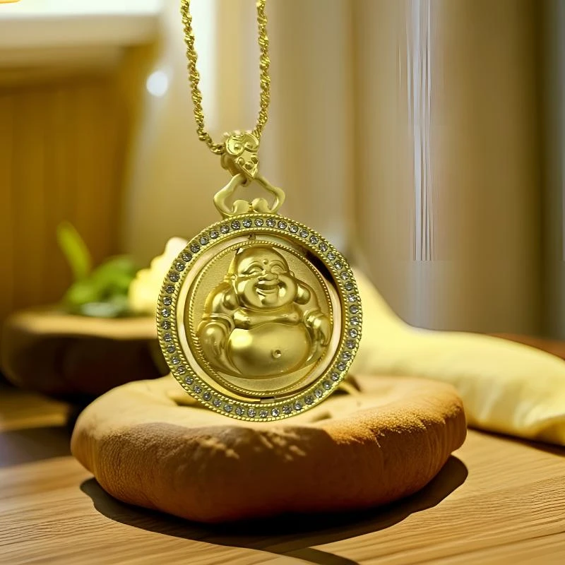 高定—笑脸弥勒佛时尚吊坠(赠链D013）