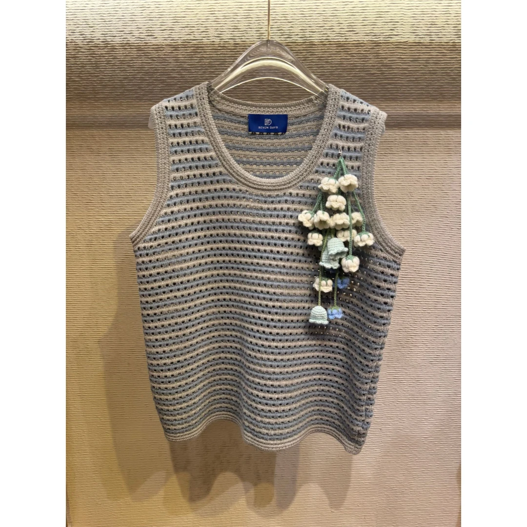 【YSFZ】设计师高级感纯手工铃兰手作镂空背心