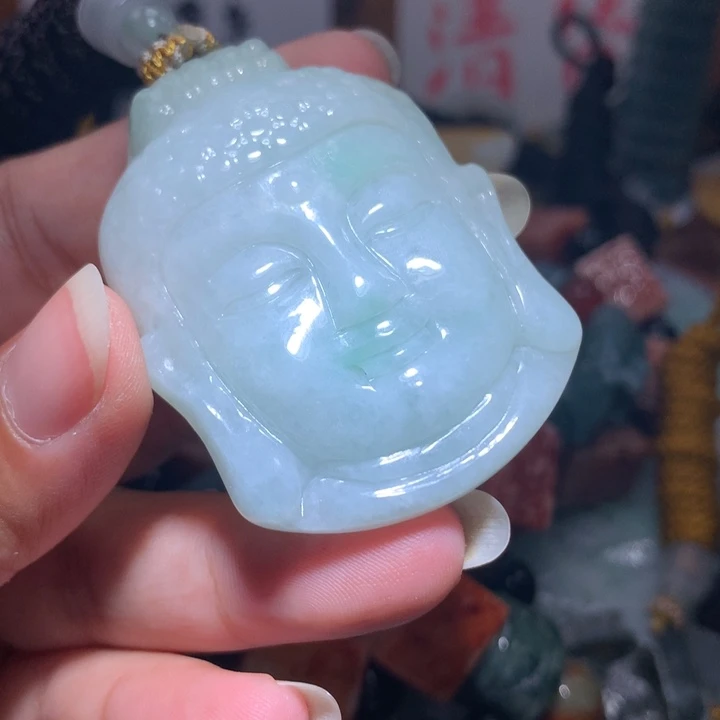 翡翠未镶嵌颈饰保真天然A货翡翠