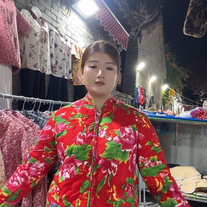 大红花 袄 尺码发客服