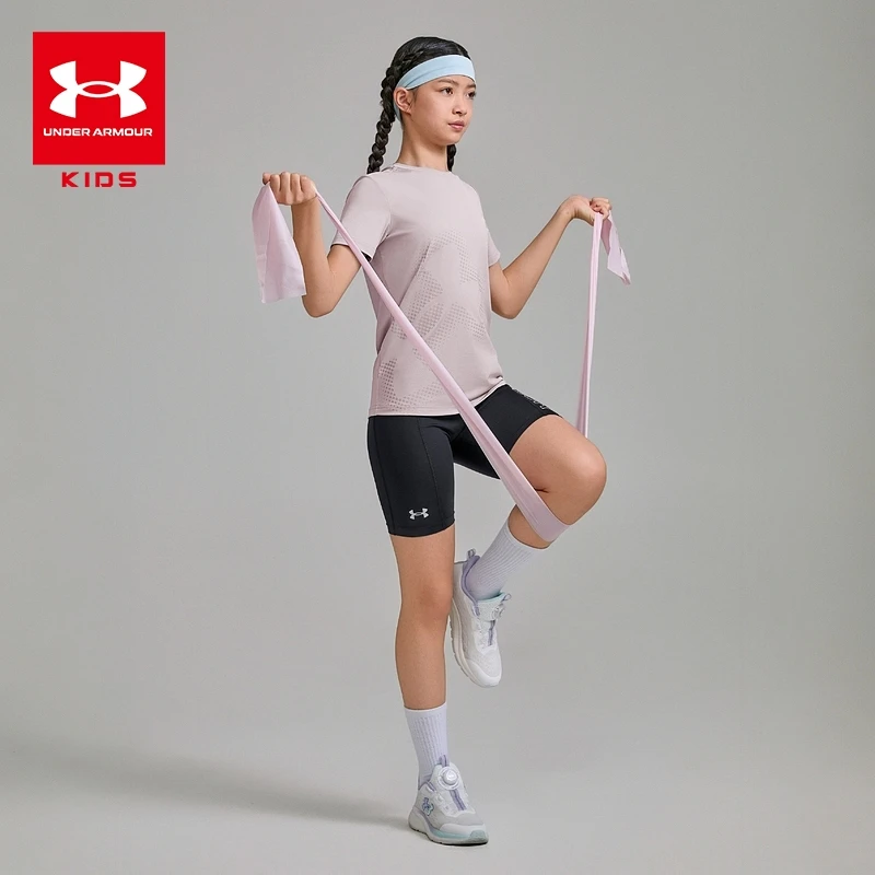 安德玛童装女童高弹运动2025夏季新款儿童凉感五分裤252211120