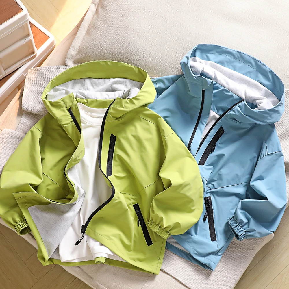 春秋款男童休闲连帽外套洋气百搭拉链衫童装儿童保暖防风上衣大童