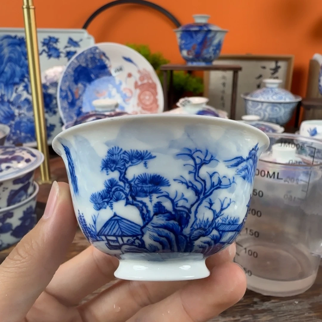 瓷片景德镇手绘青花茶器497