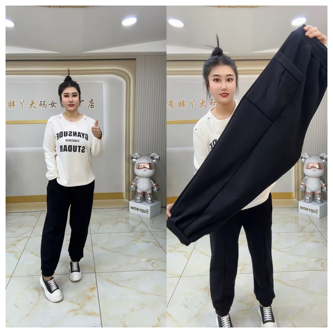 3281洋气大口袋加绒卫裤