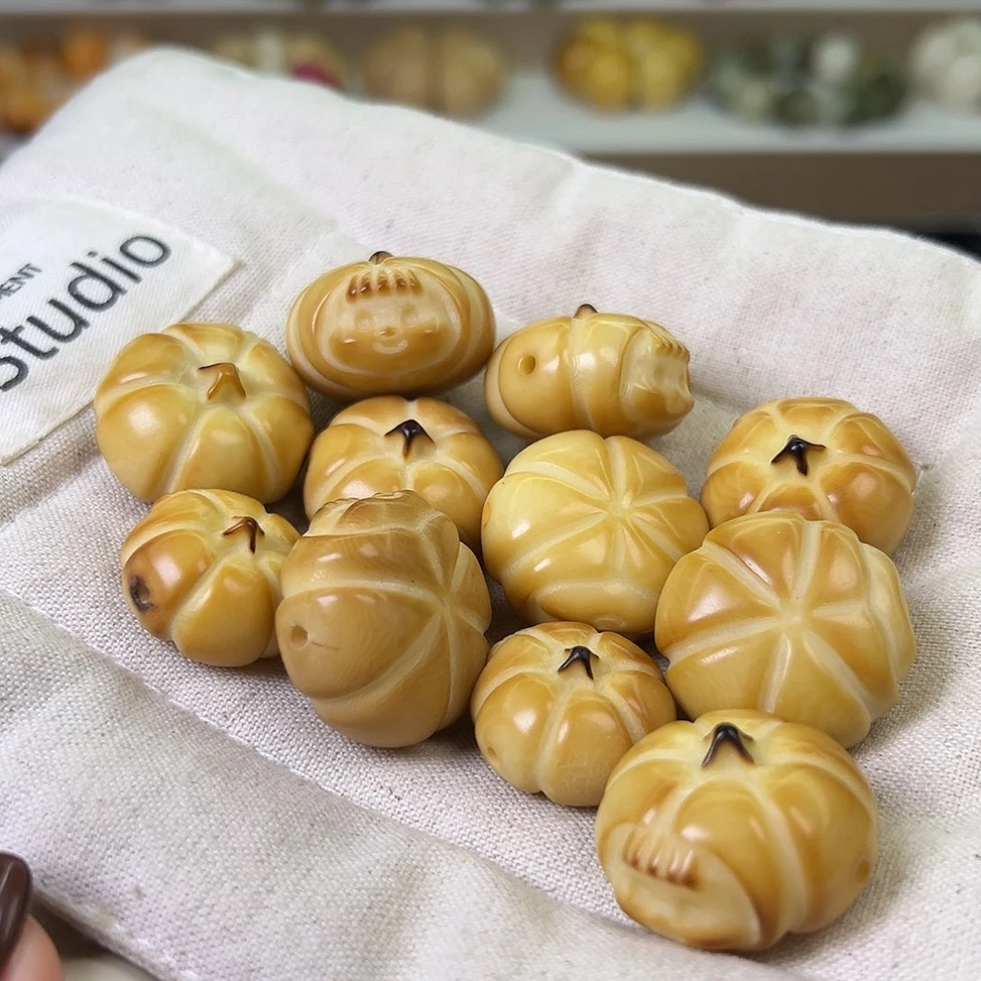 菩提根/象牙果手串瑕疵南瓜多妹10颗配大小