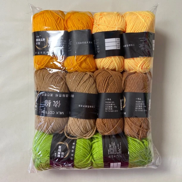 4股依棉线色系搭配手工纺织