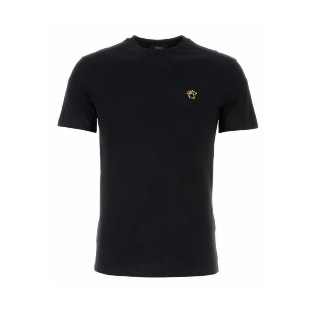 全新未使用 VERSACE/范思哲 黑色美杜莎头像图案印花短袖 A89500S