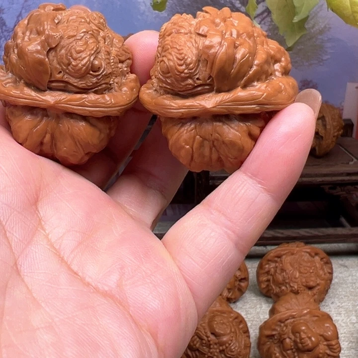 核桃把件蛤蟆头金蟾