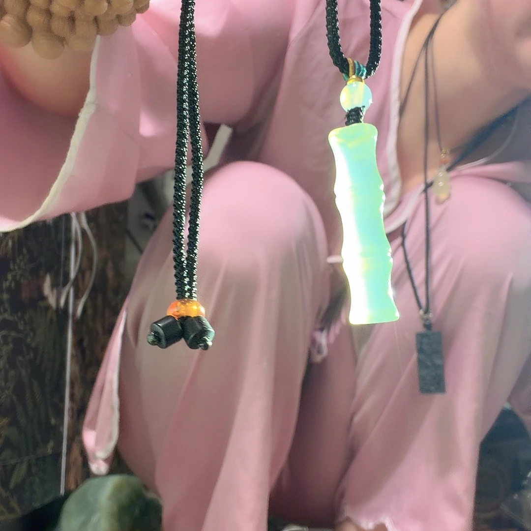 岫玉未镶嵌竹节节节高升