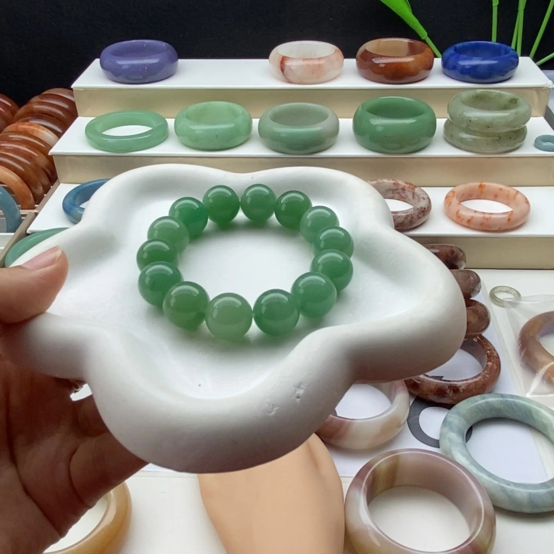 夢***影石英岩玉未镶嵌手镯