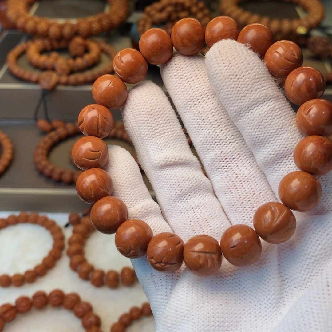 桃核手串秦岭龙纹