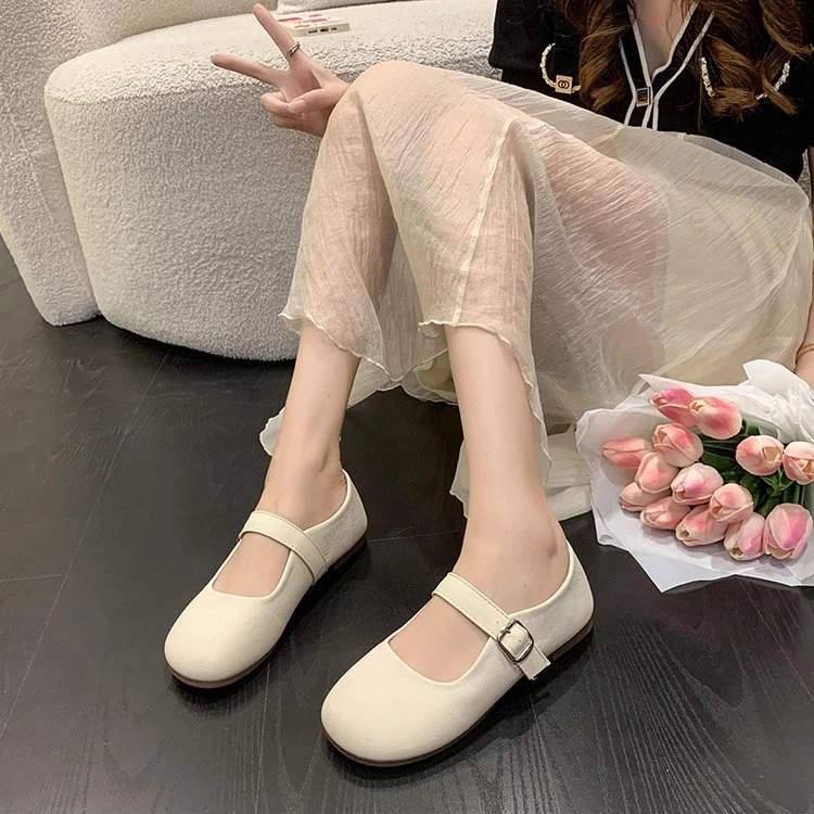 浅口欧美休闲风搭扣玛丽珍鞋单鞋春季复古百搭夏季百搭夏季软底