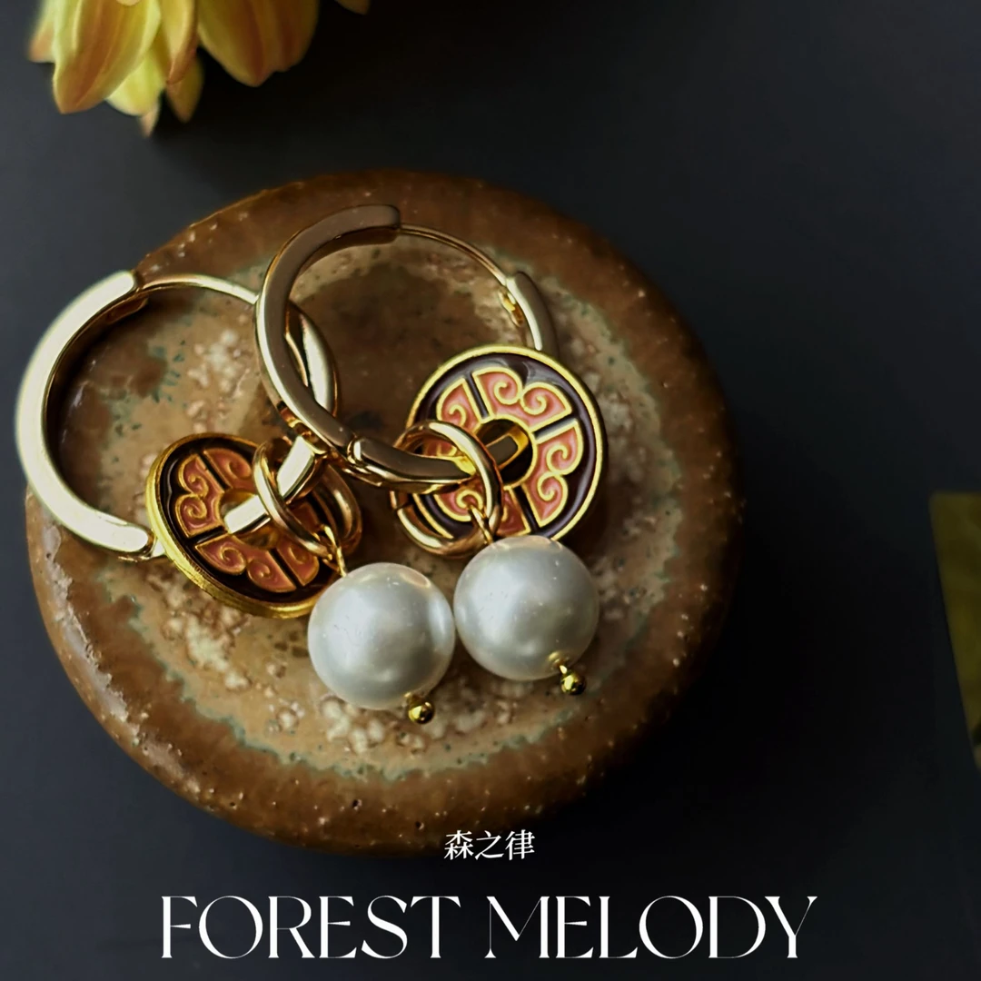 合金无非金属耳饰 森之律  经论耳环