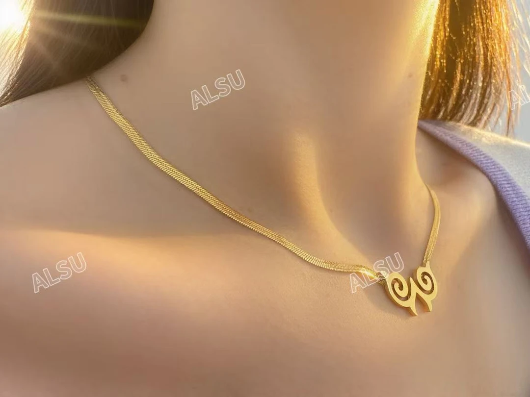 合金项链 ALSU原创经典猫头鹰锁骨链金色简约百搭时尚轻奢
