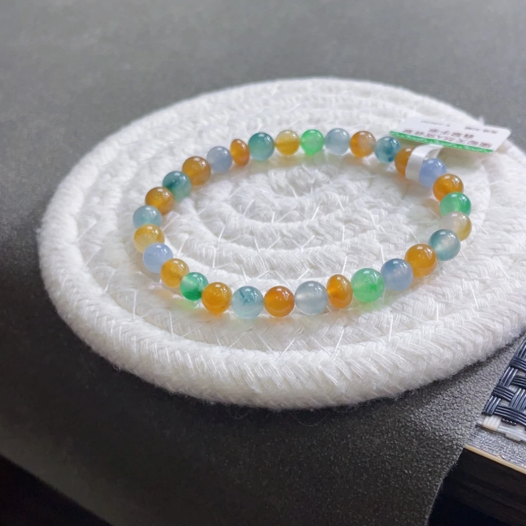 未镶嵌手链翡翠高种高色卡6+