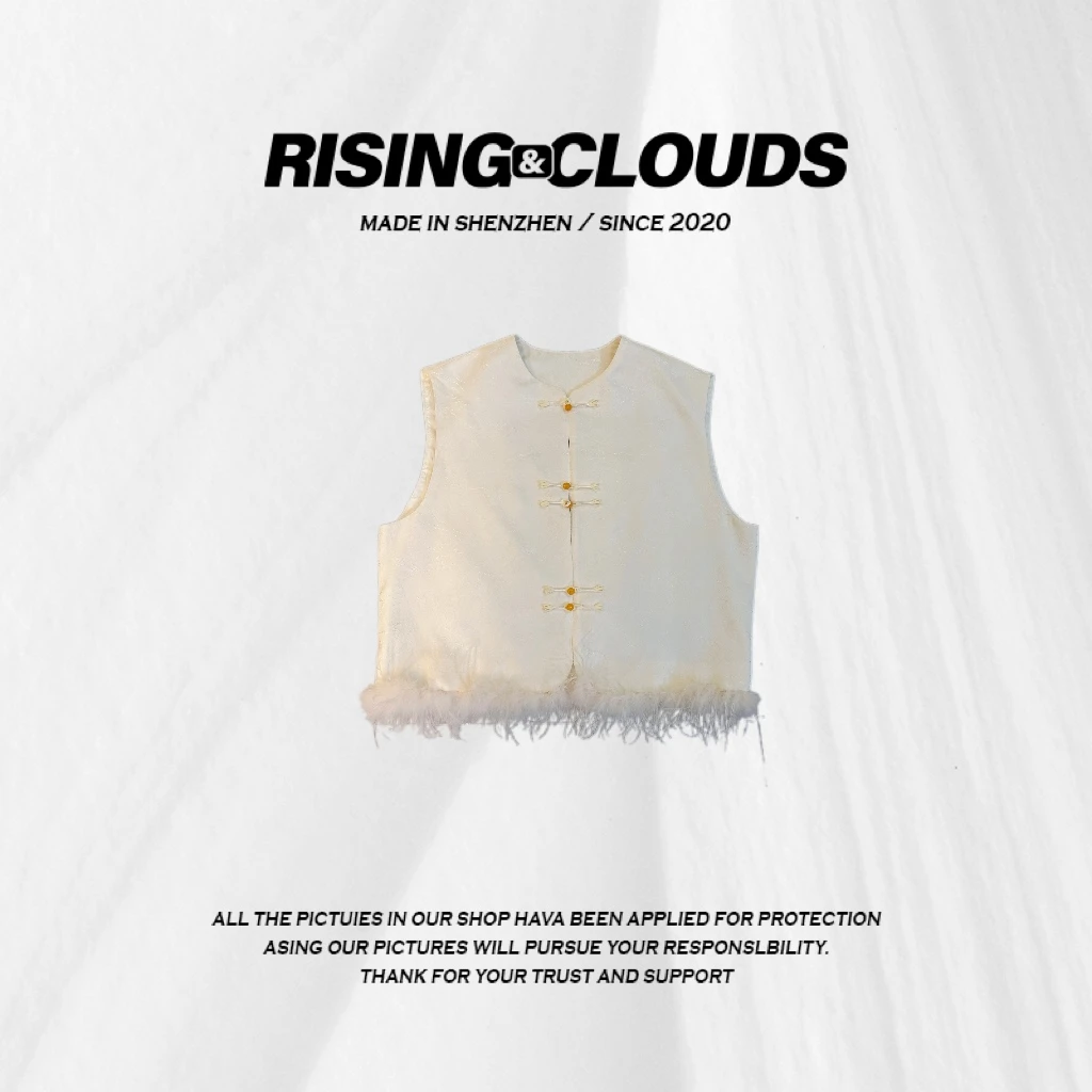 RISING&CLOUDS小云姐【 白苏】休闲时尚百搭保暖毛毛马甲120462