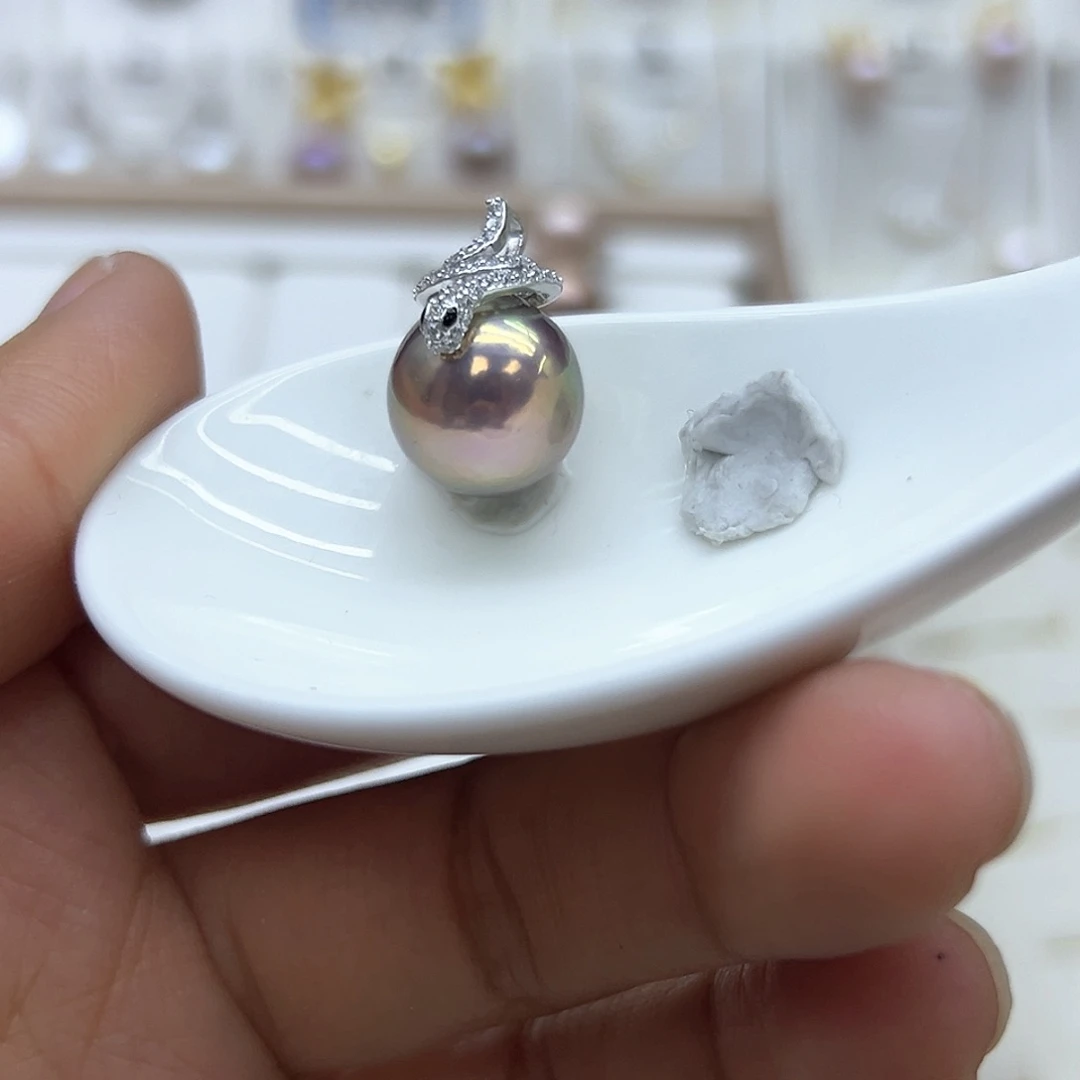 淡水珍珠颈饰银S925镶嵌傅***美