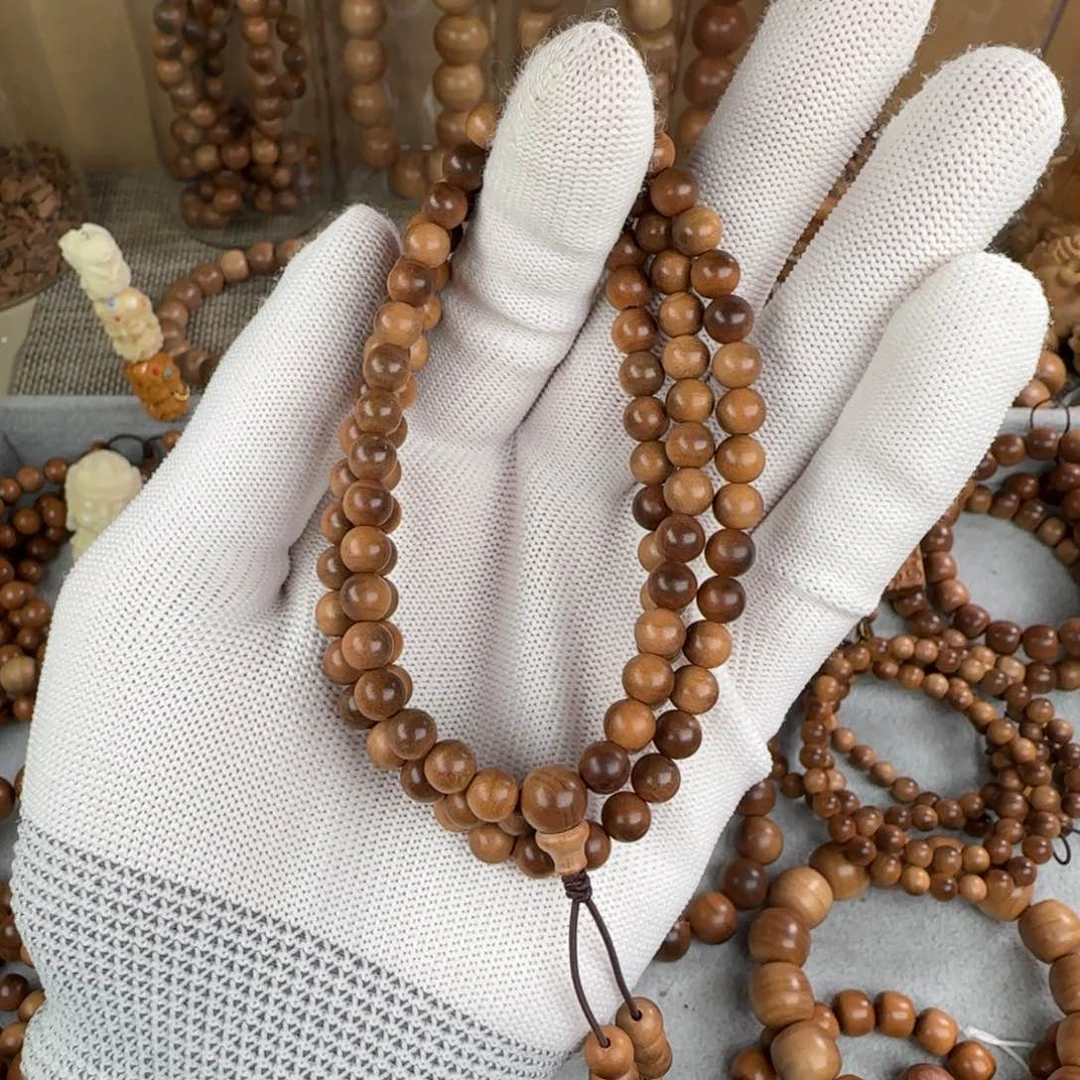 檀香木手串/手链I***e0.6横纹多圈108颗老山檀香手串