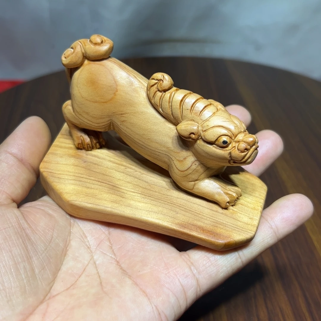 阿***黄柏木（崖柏）崖柏手工雕刻貔貅