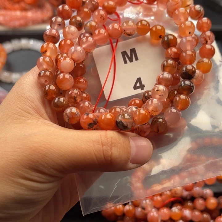 南红玛瑙未镶嵌多样性发货默认微瑕称重8mm