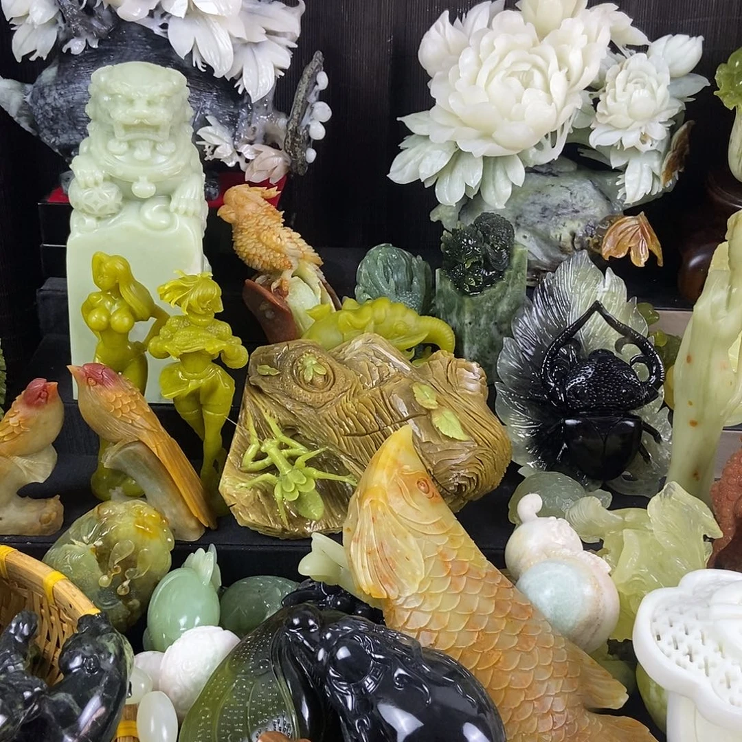 蛇纹石玉合金手把