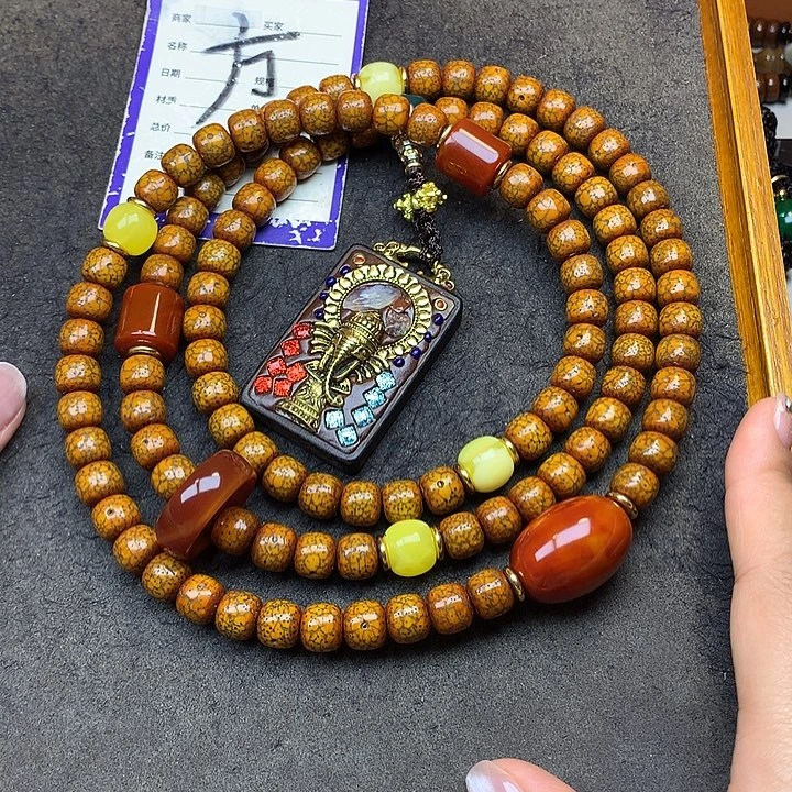 幸***刘吊坠星月菩提脖挂