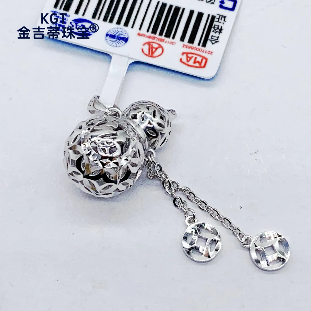 铂金Pt950 镂空葫芦流苏吊坠