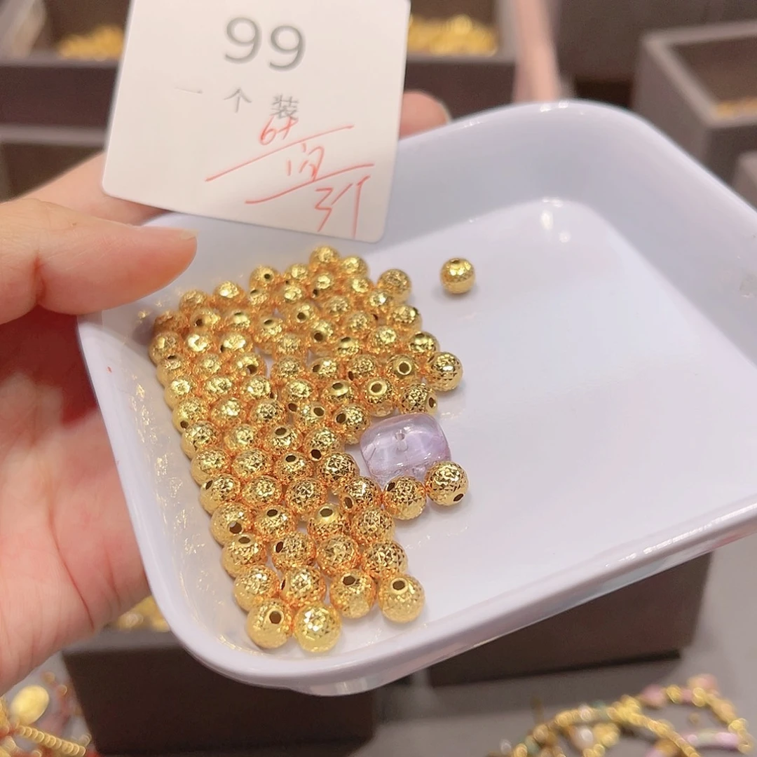 水晶珠宝半成品银S925镀金镶嵌99