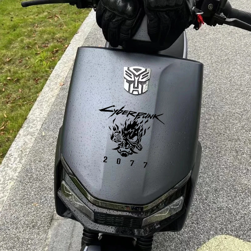 适用于雅迪冠能T60/T35字母车头贴纸高达拉花车身拉花大灯改装