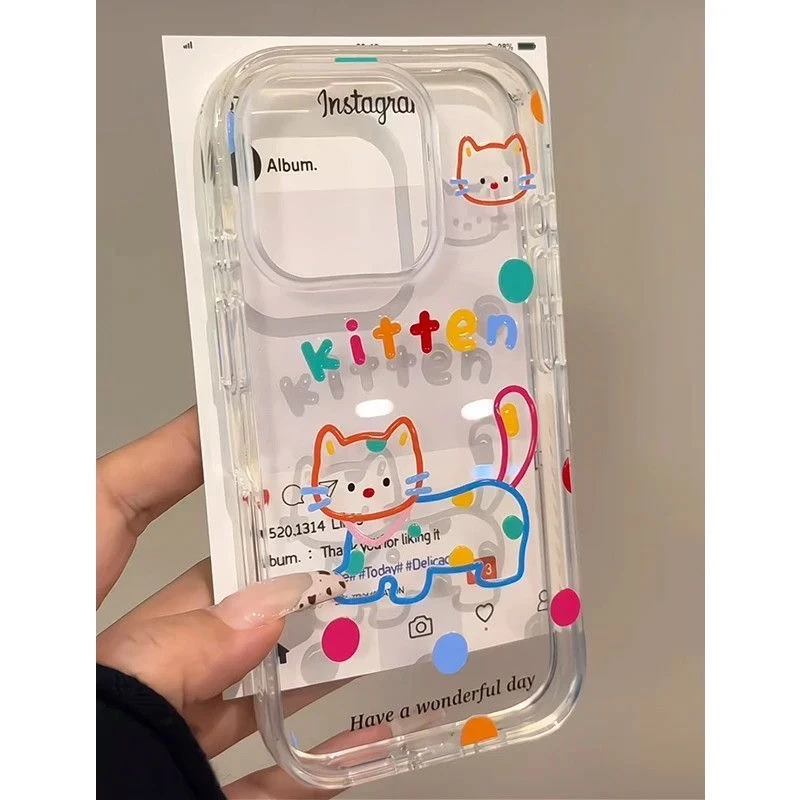 多巴胺猫适用苹果16/15手机壳iphone13pro12女14小米oppo华为vivo