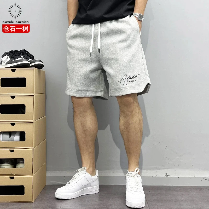 仓石一树潮流宽松短裤男士夏季款休闲运动休闲五分裤轻奢痞帅男装