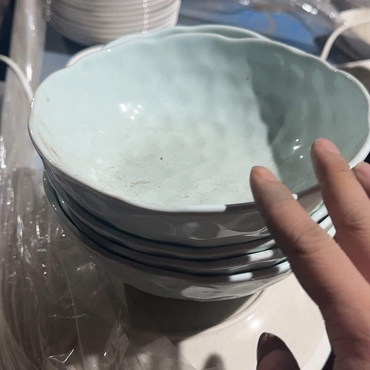 瓷9 英寸  雨花石  大碗 2 个