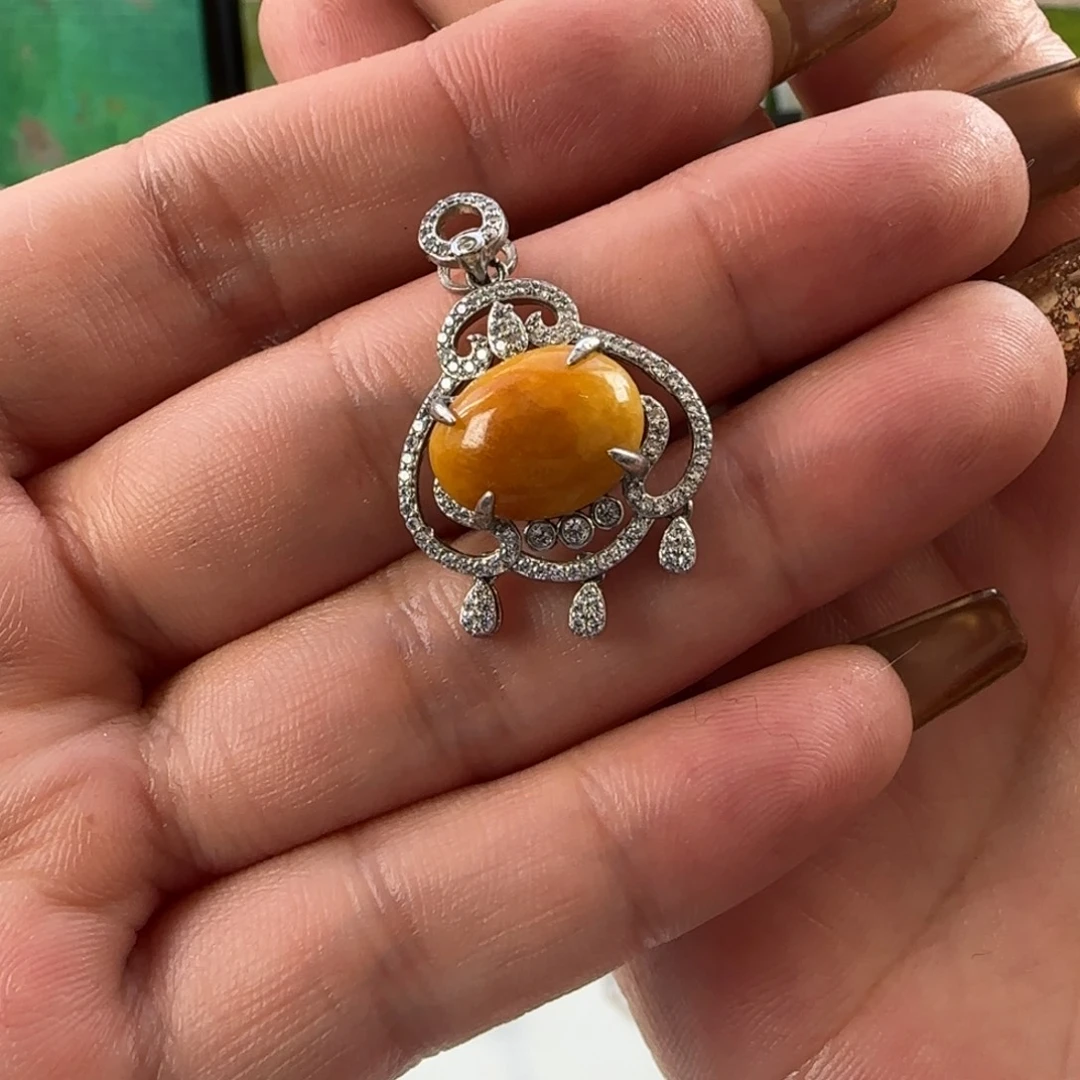 翡翠银S925镶嵌戒指