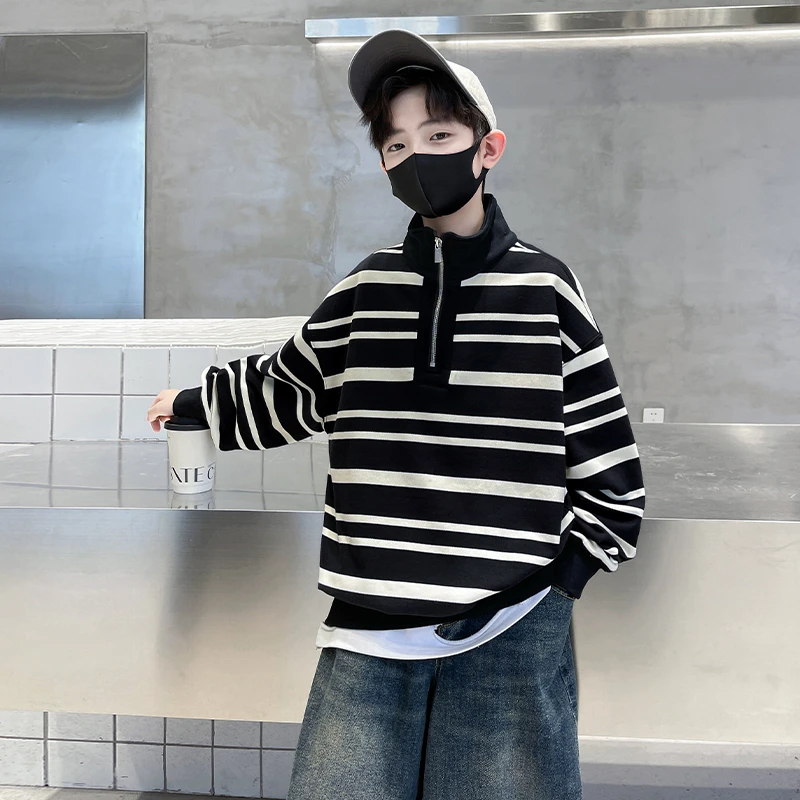 儿童装男童春装卫衣春秋款2025新款男孩帅气春季中大童炸街上衣潮