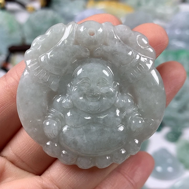 翡翠未镶嵌颈饰逍遥佛福利