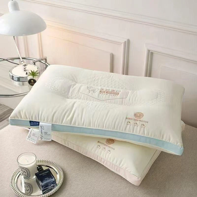 【羽沐轻奢】立体绗缝高端羊绒枕芯