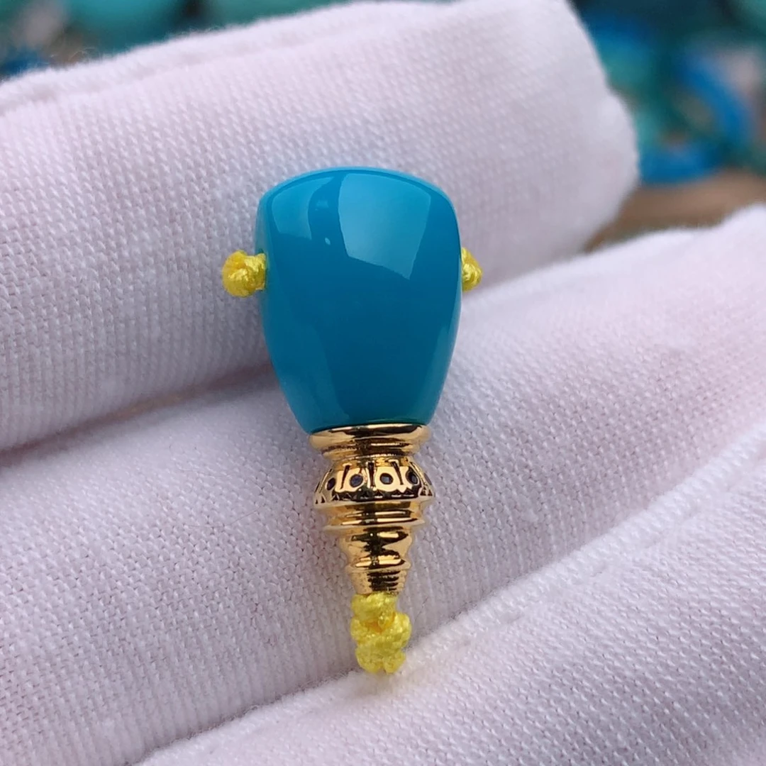 18K金镶嵌绿松石珠宝奇石9➕