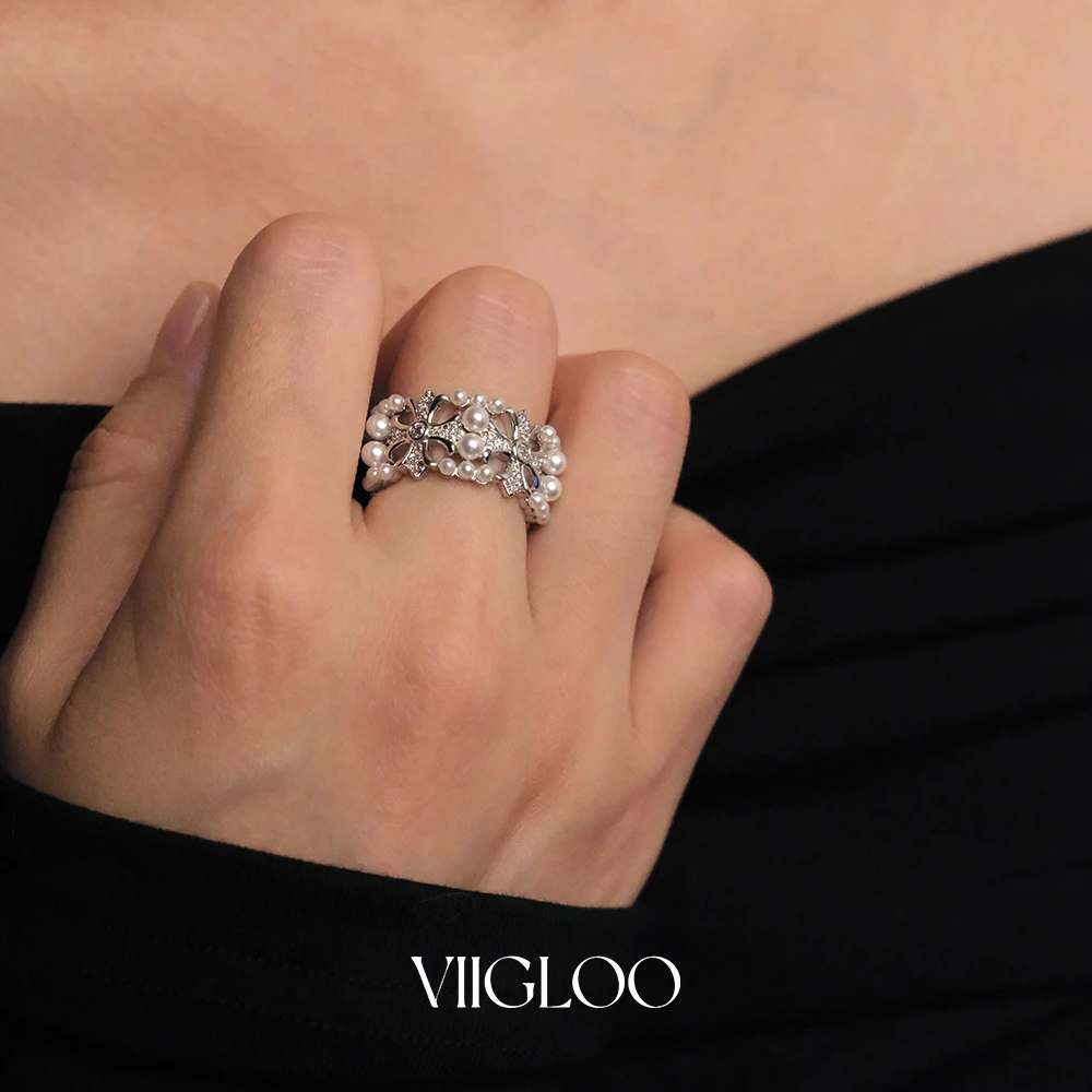 ⅦGLOO柒光 | 鸢尾浪漫戒指-复古小众设计感轻奢圣诞礼物新年礼物