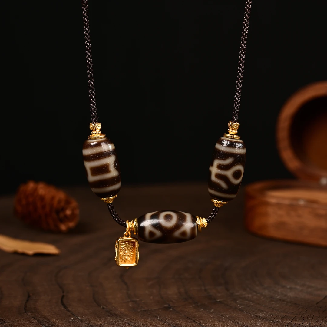 【熊总夫妇】金刚三六九贵人天地包浆高油老料天珠项链