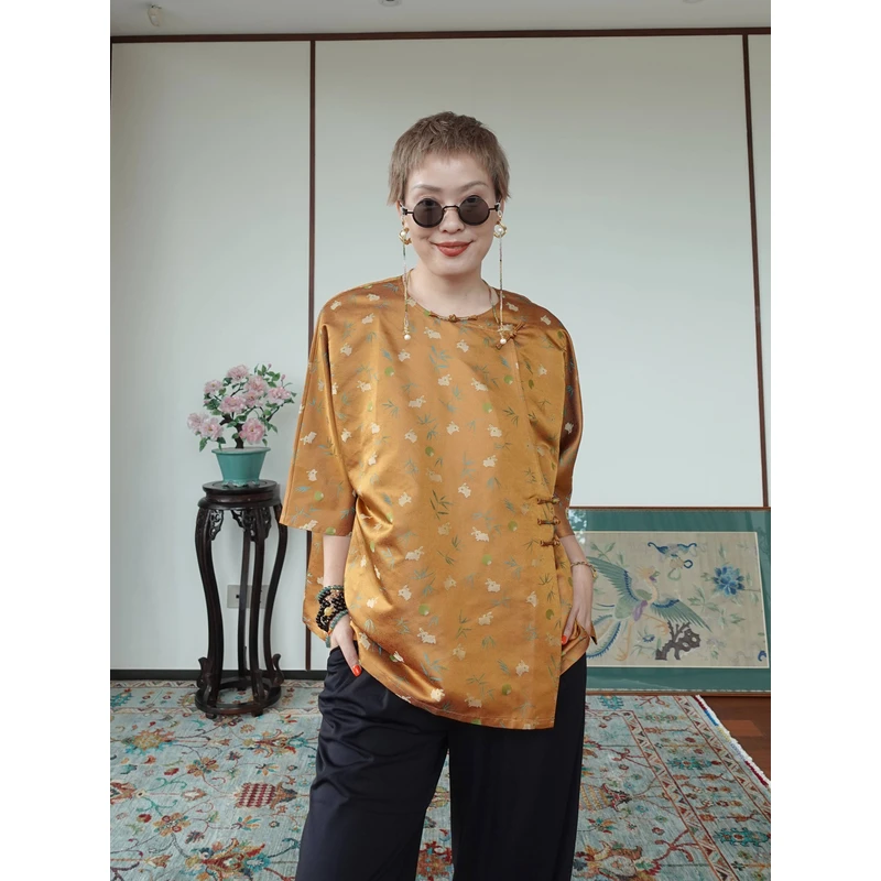 【又是稀缺面料】LIY玉兔奔月宋锦上衣