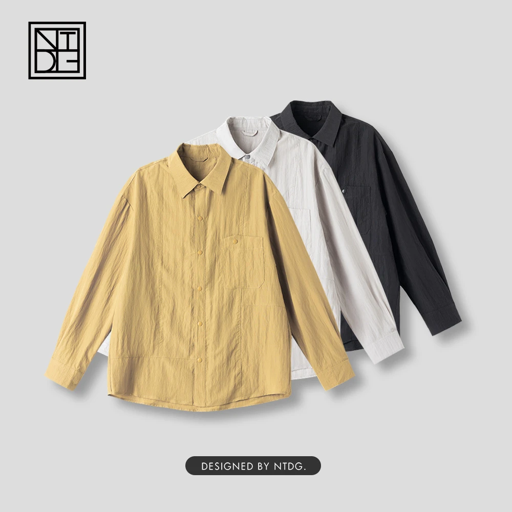 ‘竹与森’莱赛尔云纱定织肌理极简舒适衬衫CY1116