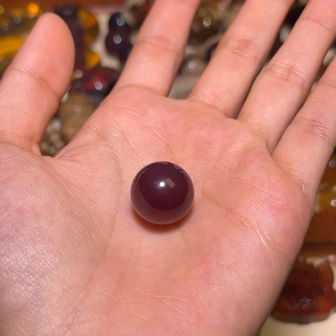 琥珀未镶嵌手镯小*?珠子15.8